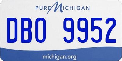 MI license plate DBO9952