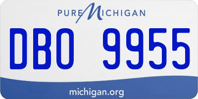 MI license plate DBO9955