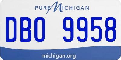 MI license plate DBO9958