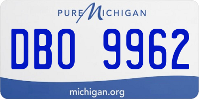 MI license plate DBO9962
