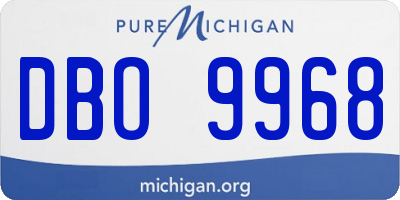 MI license plate DBO9968