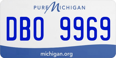 MI license plate DBO9969