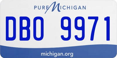 MI license plate DBO9971