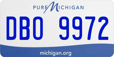 MI license plate DBO9972
