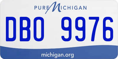 MI license plate DBO9976