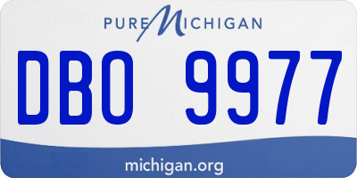 MI license plate DBO9977