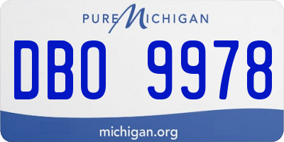 MI license plate DBO9978