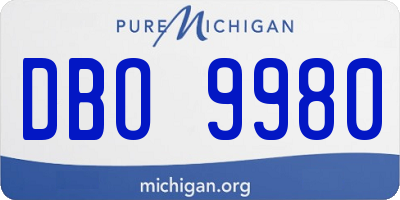 MI license plate DBO9980