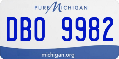 MI license plate DBO9982