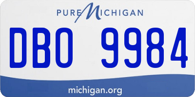 MI license plate DBO9984
