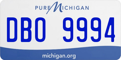 MI license plate DBO9994
