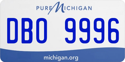 MI license plate DBO9996