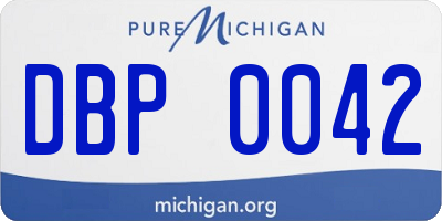 MI license plate DBP0042