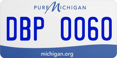 MI license plate DBP0060
