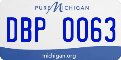 MI license plate DBP0063