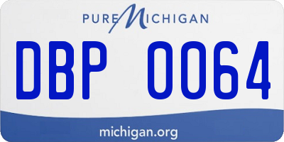 MI license plate DBP0064