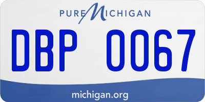 MI license plate DBP0067