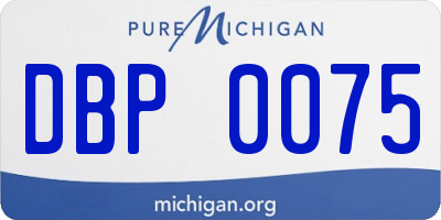 MI license plate DBP0075