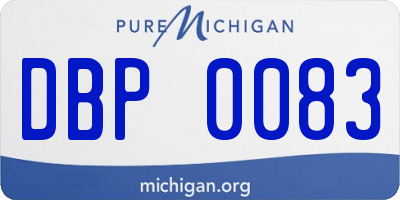 MI license plate DBP0083