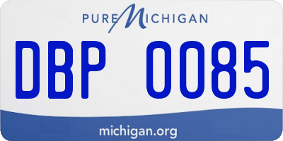 MI license plate DBP0085