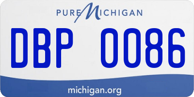 MI license plate DBP0086
