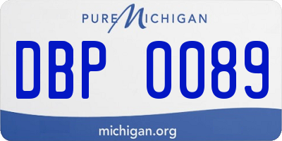 MI license plate DBP0089
