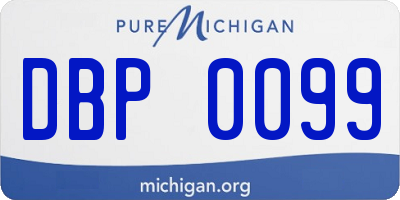 MI license plate DBP0099