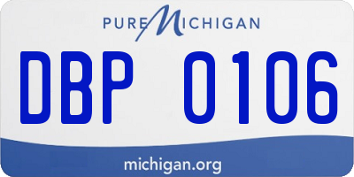 MI license plate DBP0106