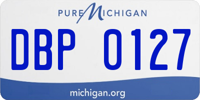 MI license plate DBP0127