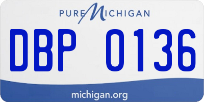 MI license plate DBP0136