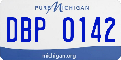 MI license plate DBP0142