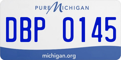 MI license plate DBP0145