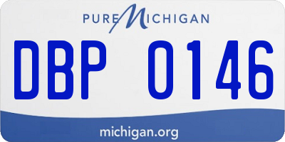 MI license plate DBP0146