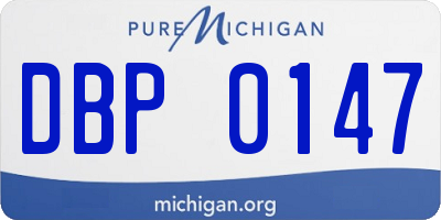 MI license plate DBP0147