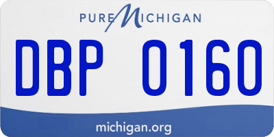 MI license plate DBP0160