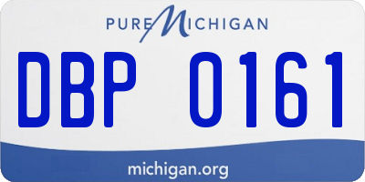 MI license plate DBP0161