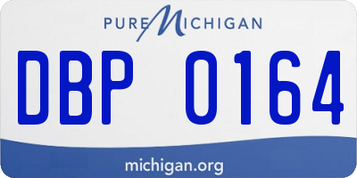 MI license plate DBP0164