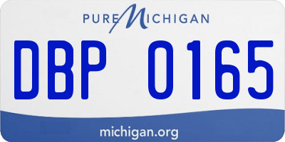 MI license plate DBP0165