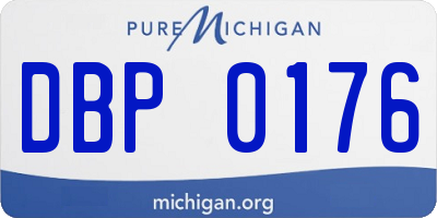 MI license plate DBP0176