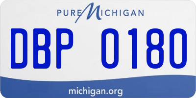 MI license plate DBP0180