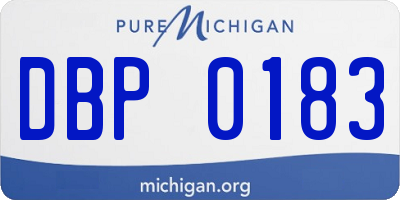 MI license plate DBP0183