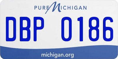 MI license plate DBP0186