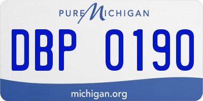 MI license plate DBP0190