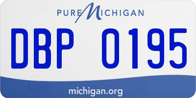 MI license plate DBP0195