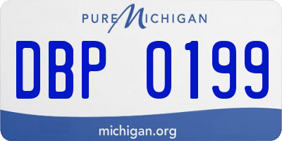 MI license plate DBP0199