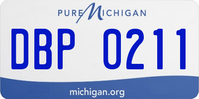 MI license plate DBP0211