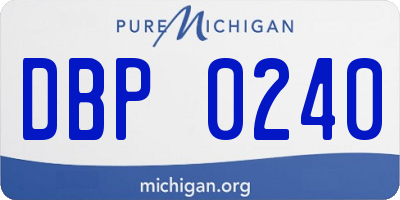 MI license plate DBP0240