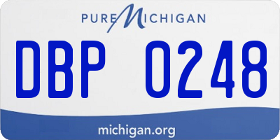 MI license plate DBP0248