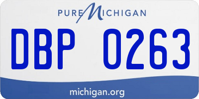 MI license plate DBP0263