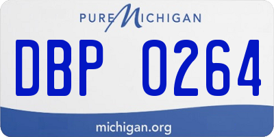 MI license plate DBP0264